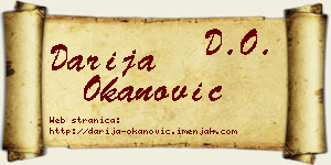 Darija Okanović vizit kartica